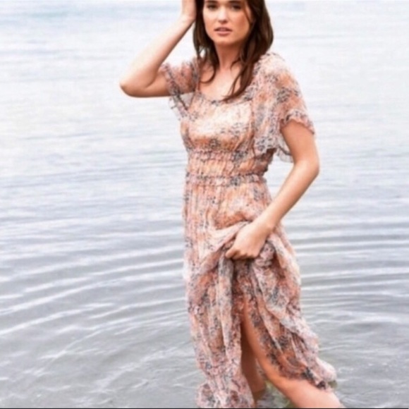 LOVE SAM /ANTHRO LARGE LOVE THE LABEL WATERLILY DRESS NWT - Picture 3 of 7